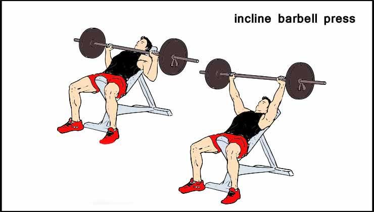 chest workout for men in hindi Incline barbell press